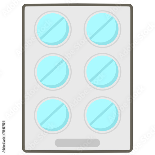 Cute pastel medical pills tablets simple illustration 