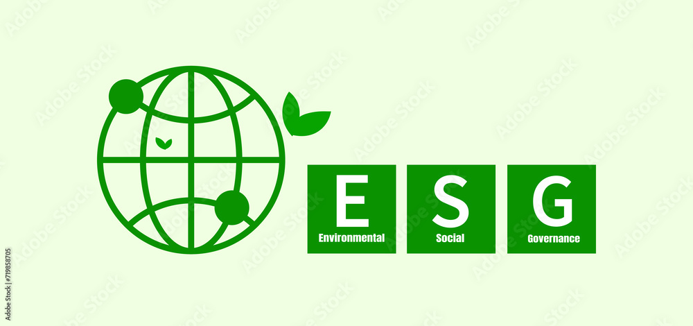 ESG icon concept for environment, society and governance in sustainable business and green business. on a white background ESG icon concept for environment, society and governance in sustainable business and green business. on a white background