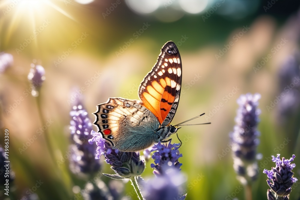 Obraz premium butterfly on a flower