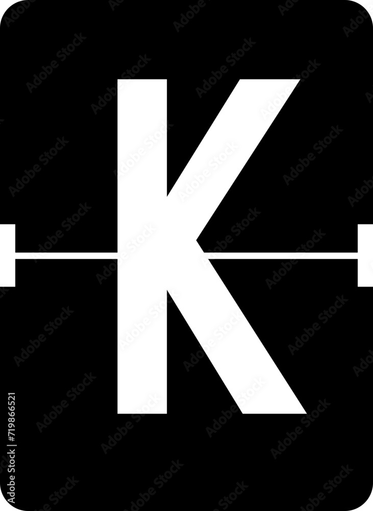 Fototapeta premium scoreboard flip alphabet font k