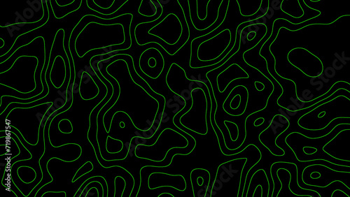 Abstract moving topographic line map terrain contour background