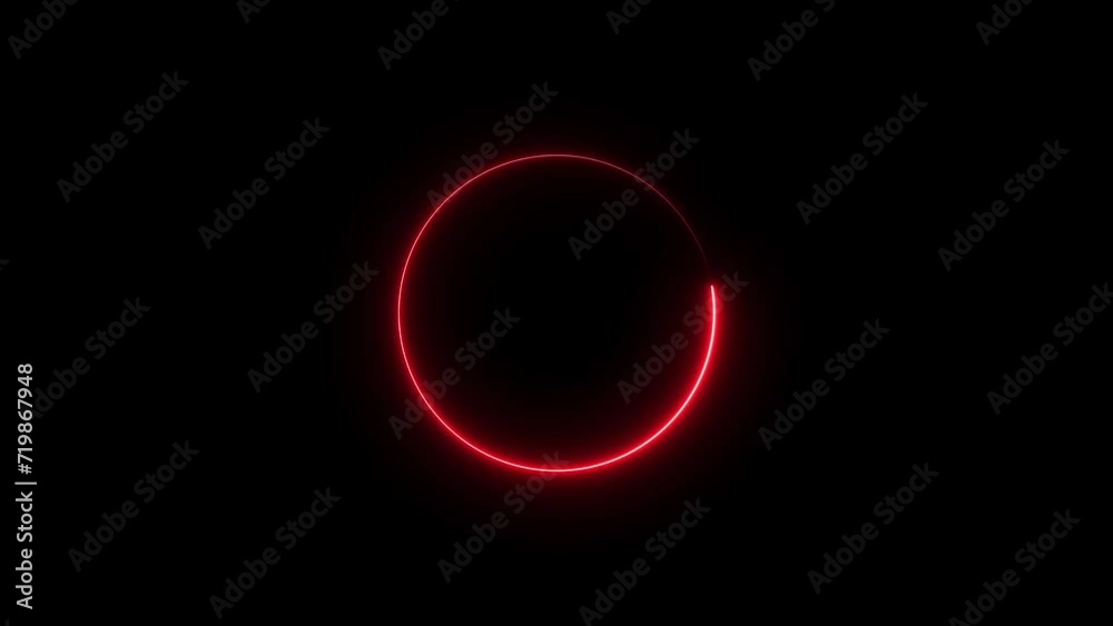 Abstract glowing neon circle loading icon animation background Abstract glowing neon circle loading icon animation background