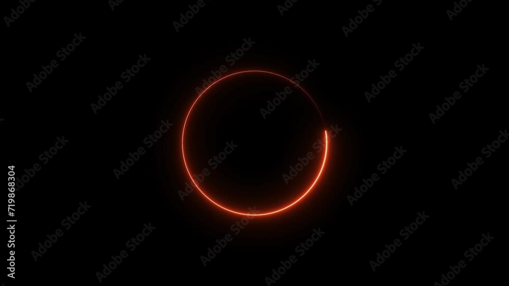 Abstract glowing neon circle loading icon animation background Abstract glowing neon circle loading icon animation background
