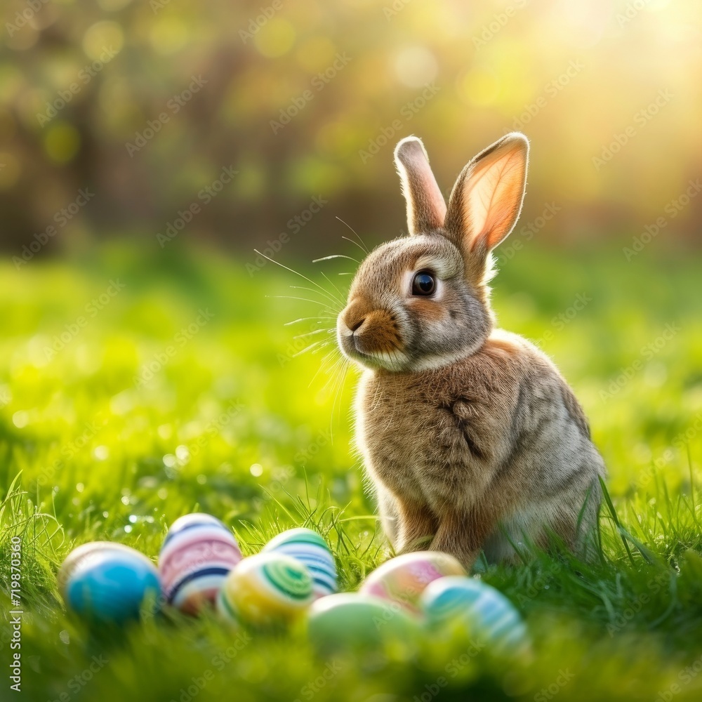 easter bunny with easter eggs easter bunny with easter eggs