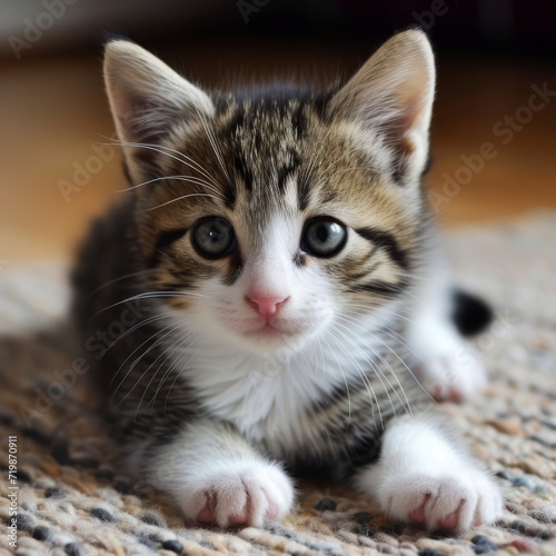 cat on a rug