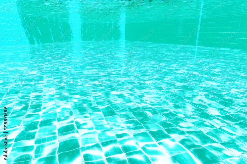 Swimming pool surface with some reflections in it