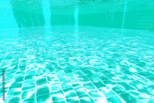 Swimming pool surface with some reflections in it
