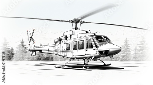 Adult military helicopter coloring page for book. Copter and Aircraft.