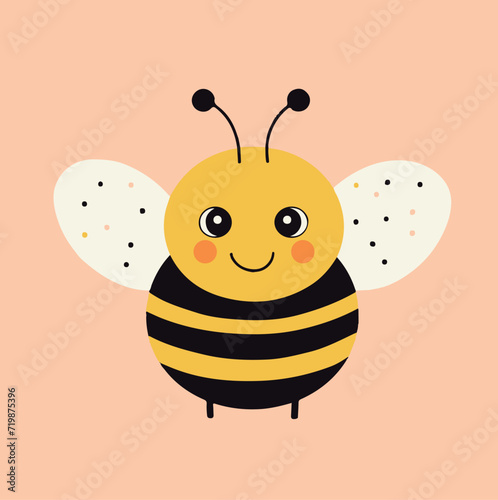 Children's storybook bee cartoon illustration