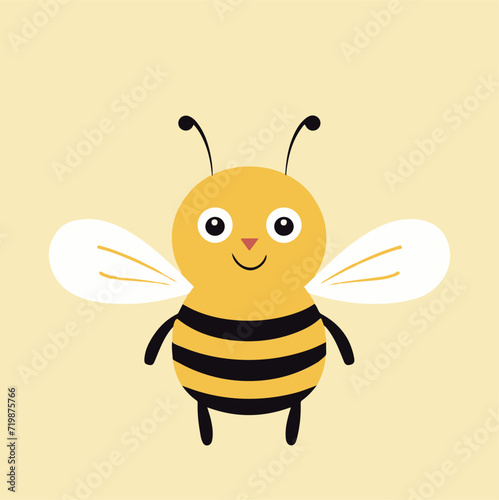 Children's storybook bee character illustration