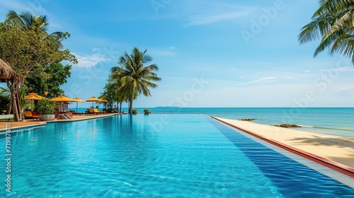 beachside swimming pool concept