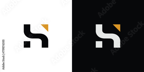 Modern and strong letter H initials logo design photo