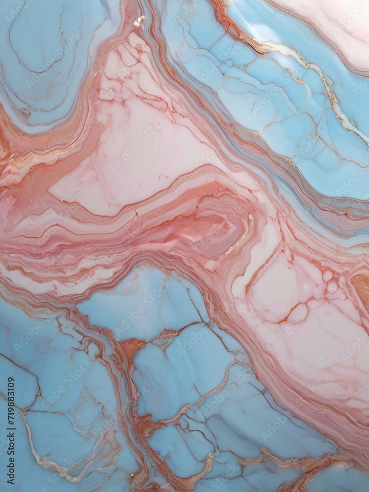 Fototapeta premium pastel pink and blue marble 2