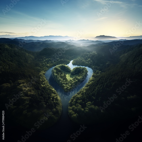 Heart shape land photo