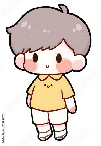 Cute children's illustration boy girl kindergarten student Cartoon decoration