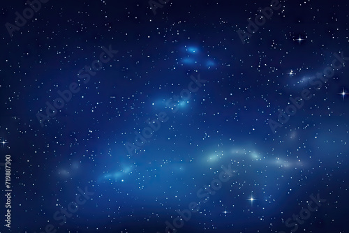 Night starry sky background with stars and nebula. Vector illustration
