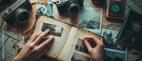 Capturing Memories: A Journey Through the Pages of a Scrapbook photo