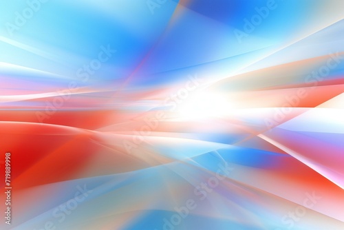 Abstract background with smooth lines in blue, red and white colors