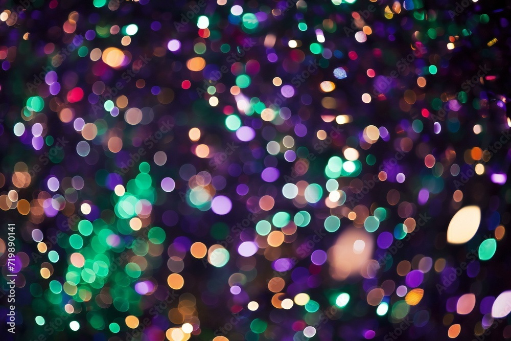 Abstract circular colorful bokeh from the party light,  Christmas background