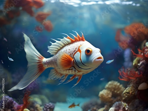beautiful fish in ocean © TheHabits