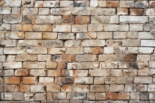 Old brick wall texture background for interior exterior decoration and industrial construction concept design