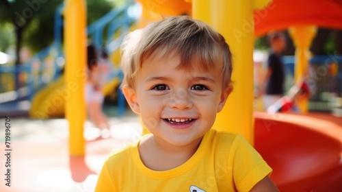 Boy playing in the park