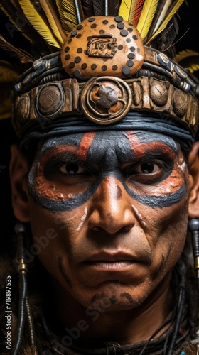 Native American man with painted face © Royal Ability