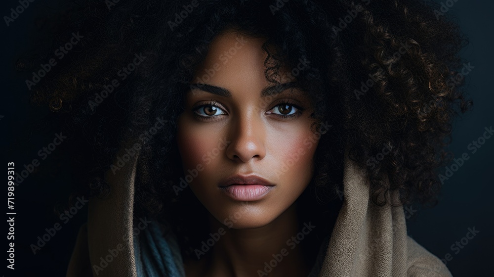 A dynamic black female model