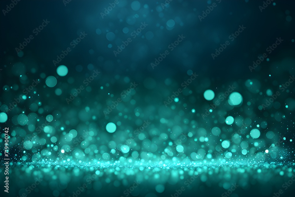 Teal glow particle