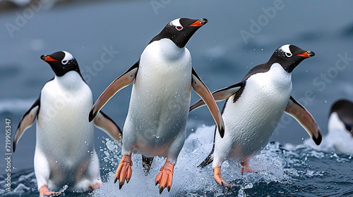 two penguins on the rocks