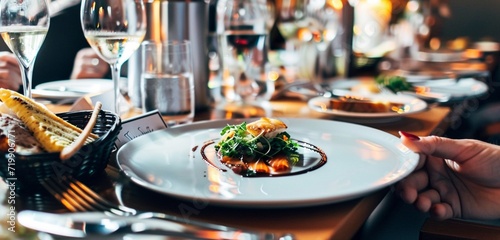 table setting at restaurant