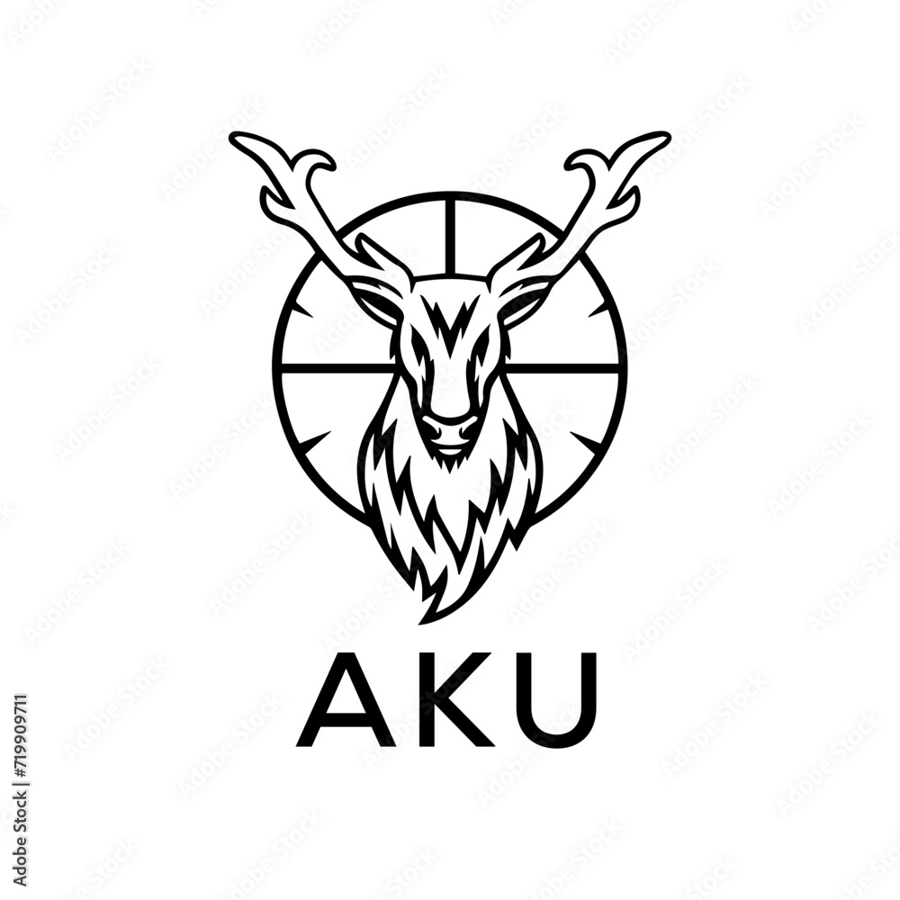 AKU  logo design template vector. AKU Business abstract connection vector logo. AKU icon circle logotype.
