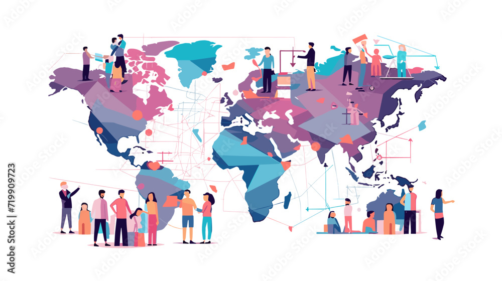 Fototapeta premium World wide business concept image. Vector illustration.