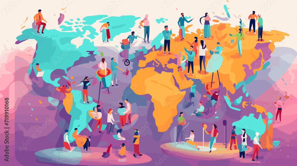 Fototapeta premium World wide business concept image. Vector illustration.