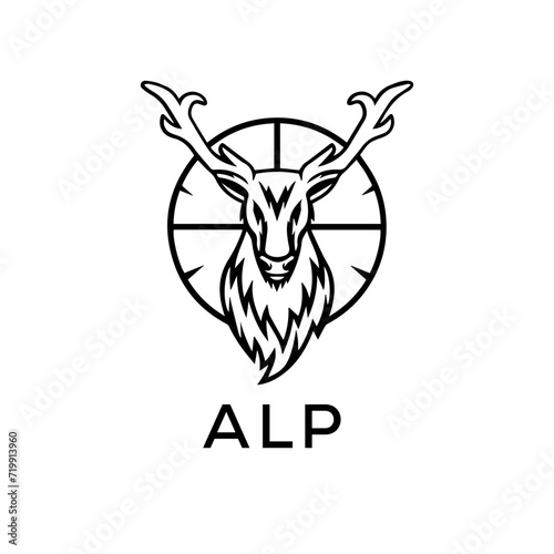 ALP  logo design template vector. ALP Business abstract connection vector logo. ALP icon circle logotype.
