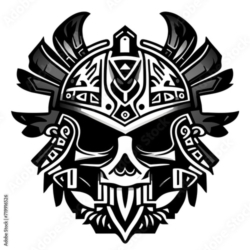 Winged Skull and Crossbones with Sword, Vintage Symbol Illustration for Tattoo and Design, 