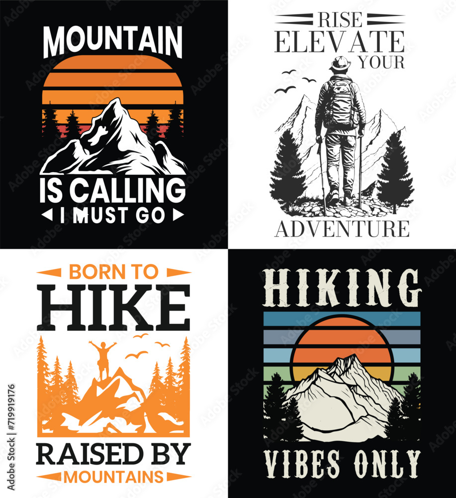 Hiking Outdoor T-Shirt Design, Hiking tee