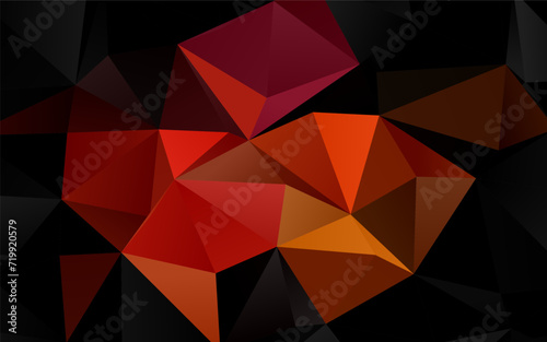 Dark Pink, Yellow vector polygon abstract backdrop. Shining colored illustration in a Brand new style. The best triangular design for your business.