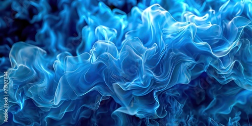 Liquid digital blue wave molecules dance and intertwine, forming a dynamic and mesmerizing display of their intricate patterns in the virtual world.