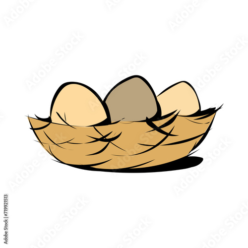 Nest mit Eiern