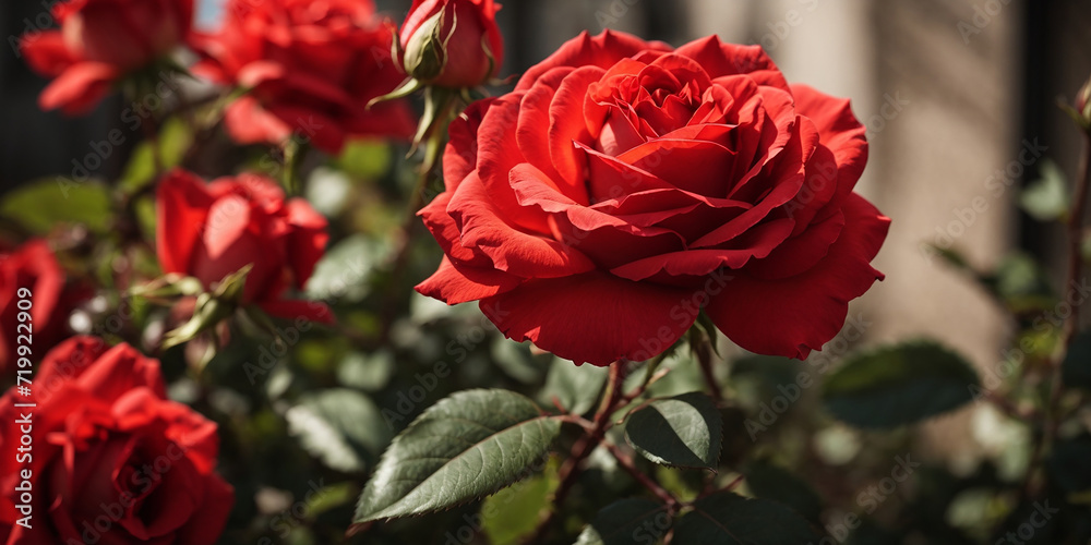 red rose in garden Valentine's Day romantic Background red rose in garden Valentine's Day romantic Background