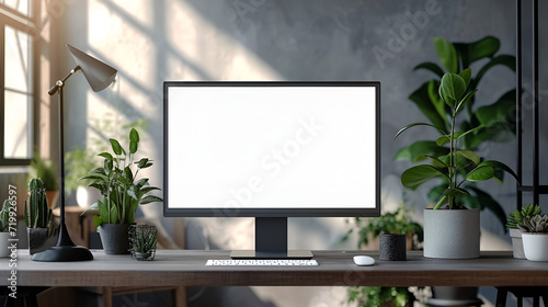 generic design of Smart TV or computer monitor screen, generative ai