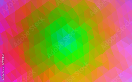 Light Multicolor, Rainbow vector blurry triangle template. A completely new color illustration in a vague style. The best triangular design for your business.
