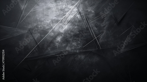 Monochrome abstract art depicting a pyramid with a textured surface.