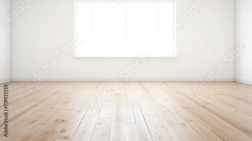 Rendering of a white wall view  illustration of an antique wooden floor interior  White empty room interior. The inside of the background. Nordic house interior.empty wall for writing