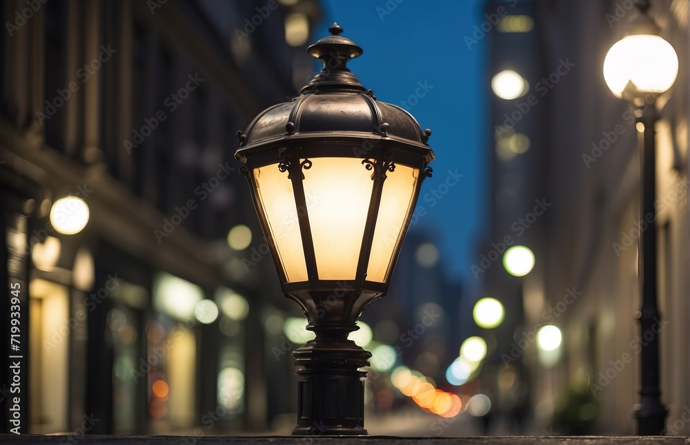 Street city lamp, bright street lamp