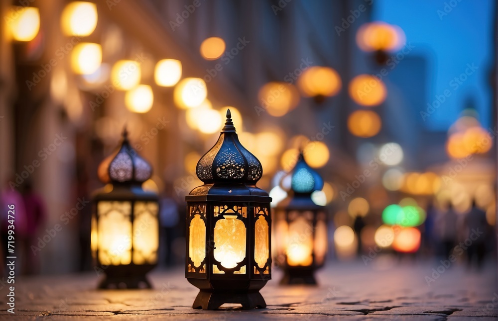 Arabic lantern of ramadan celebration background illustration, creating beautfiul scene Arabic lantern of ramadan celebration background illustration, creating beautfiul scene