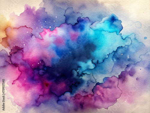 Vibrant Watercolor Splash Art on Textured Background