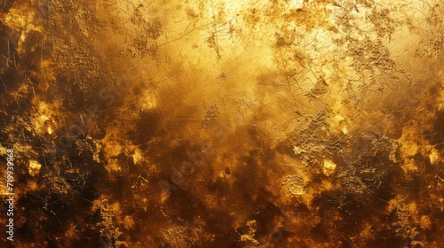 Grunge gold metal background with some spots and stains on it