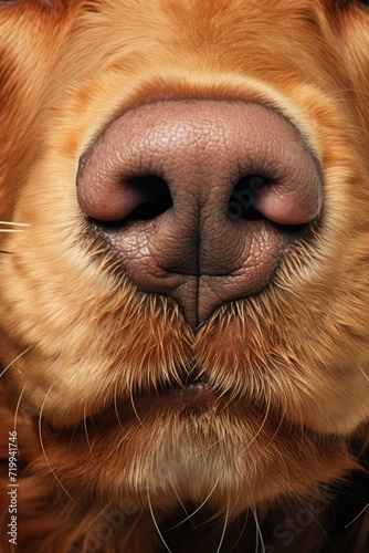 A detailed close-up of a dog's nose, capturing the unique texture and features. Perfect for animal lovers or pet-related projects
